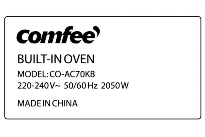 Lò nướng âm Comfee 70 lít CO-AC70KB